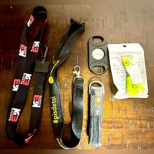 😊 5 FOR 15 😊 Bundle: Lanyards, Cigar Cutter, iPhone Mobile Fan, 36” Shoelaces